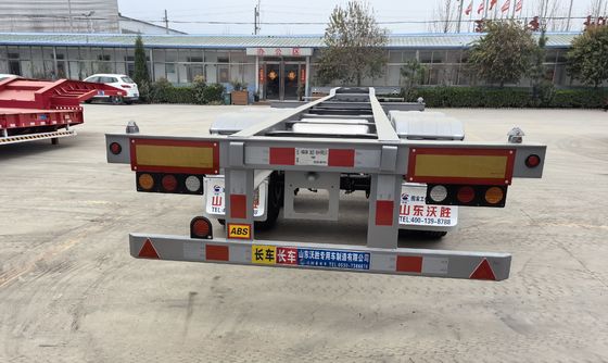 28t Heavy Duty Landing Gear Gooseneck Skeleton Semi-Trailer with Dual Line Braking System