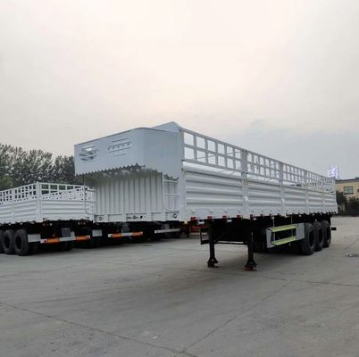 60 Tons Side Wall Enclosed Truck Fence Semi-Trailer Drop Side Load and Unload Cargo