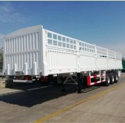 60 Tons Side Wall Enclosed Truck Fence Semi-Trailer Drop Side Load and Unload Cargo