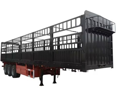 60 Tons Side Wall Enclosed Truck Fence Semi-Trailer Drop Side Load and Unload Cargo