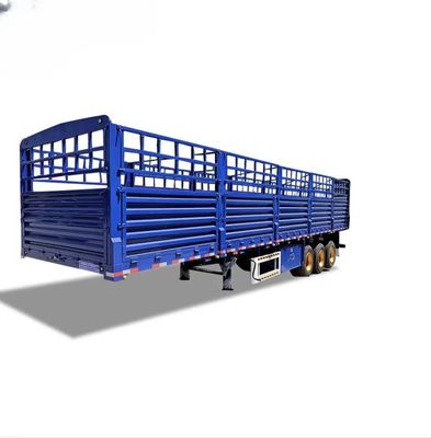 Direct 3 Axle 60 Tons Fence Semi Trailer with Side Drop Air Champer Brake System