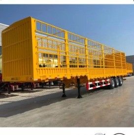 Direct 3 Axle 60 Tons Fence Semi Trailer with Side Drop Air Champer Brake System