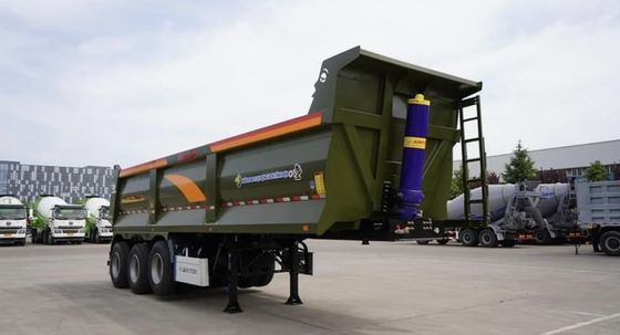 60Tons Rear Dump Trailer Durable and Safe Truck Trailer with Mechanical Suspension