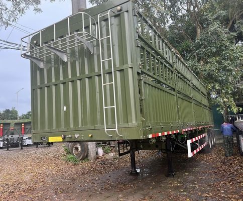 3 or 4 Axle 60 Ton Side Wall and Fence Stake Fence Semi Trailer for Truck Trailer