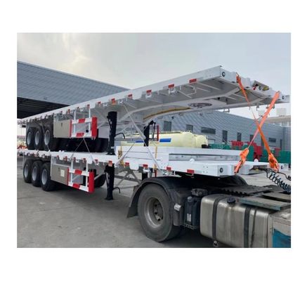 Customized Color 20ft 40ft 45ft Container Flatbed Trailer with High Load Capacity