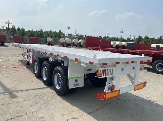 Customized Color 20ft 40ft 45ft Container Flatbed Trailer with High Load Capacity