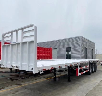 Customized Color 20ft 40ft 45ft Container Flatbed Trailer with High Load Capacity