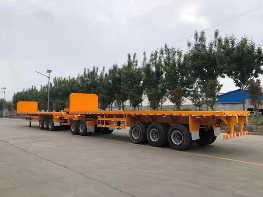200tons Max Payload Wosheng Double Link Flatbed Semi Trailer for Container Transport