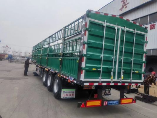 50 Tons Capacity Fence Semi Trailer with 3 Axles 7.5 Tons Tare Weight and 9.00-22.5 Rim