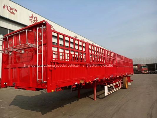 50 Tons Capacity Fence Semi Trailer with 3 Axles 7.5 Tons Tare Weight and 9.00-22.5 Rim