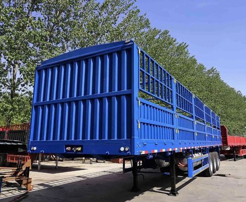 3 or 4 Axle Side Fence Trailer for Transporting Cargo and Animal Fence Semi Trailer