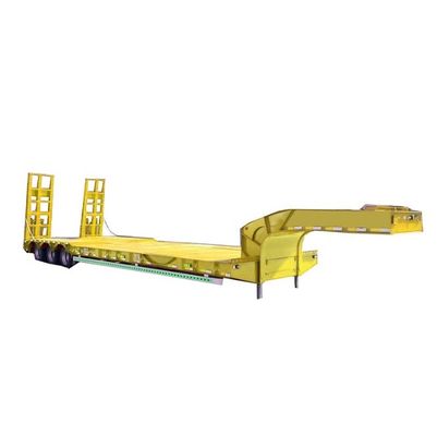 Large Equipment Transport Lowbed Semi Trailer with Customizable Size and Axles Color