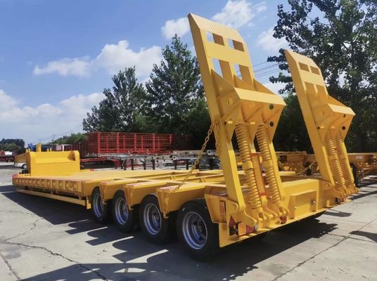 Large Equipment Transport Lowbed Semi Trailer with Customizable Size and Axles Color