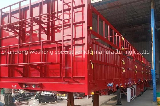 WS 60T 3 Axis Steel High Side Fence Semi Trailer for Heavy Transport Cargo Affordable