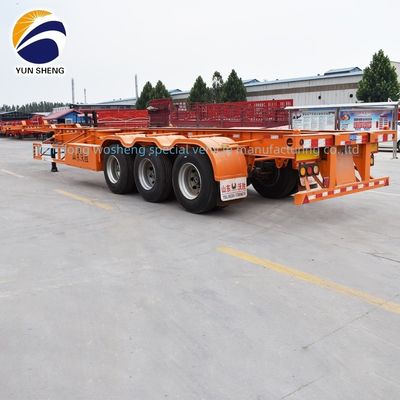 3 Axle Container Skeleton Semi Trailer with 50 Tons Payload and 6.5 Tons Tare Weight