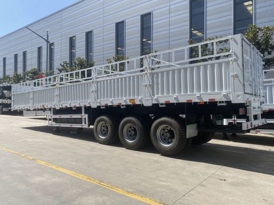 Customer's Request 3 Axle Semi Trailer High Fence Trailer for Bulk Cargo Transport