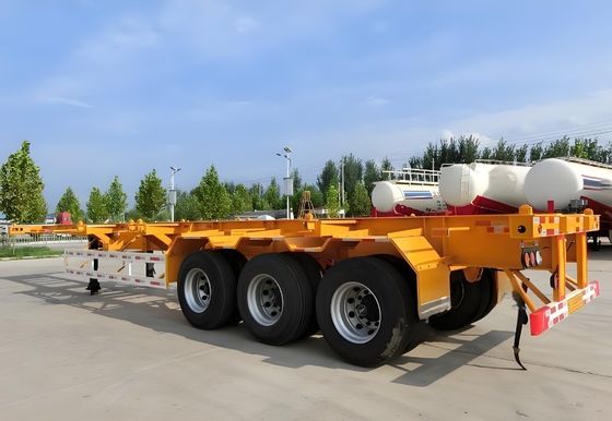 3 Axle Container Skeleton Semi Trailer with 50 Tons Payload and 6.5 Tons Tare Weight