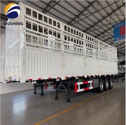 3 Axle 40T Cargo Fence Semi Trailer in Shandong with T30/30 Spring Brake Chamber