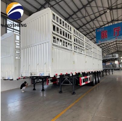 3 Axle 40T Cargo Fence Semi Trailer in Shandong with T30/30 Spring Brake Chamber