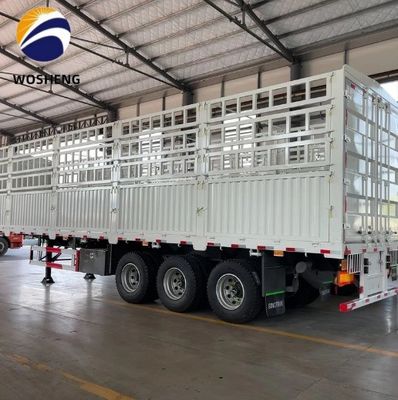 3 Axle 40T Cargo Fence Semi Trailer in Shandong with T30/30 Spring Brake Chamber