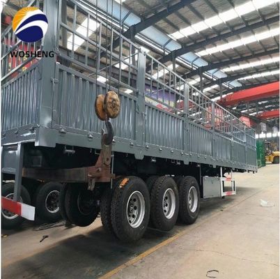 3 Axle 40T Cargo Fence Semi Trailer in Shandong with T30/30 Spring Brake Chamber