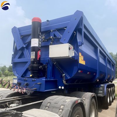 Tri-Axle U Shape Hydraulic Rear End Dump Tipper Semi Trucks Trailer for Transportation
