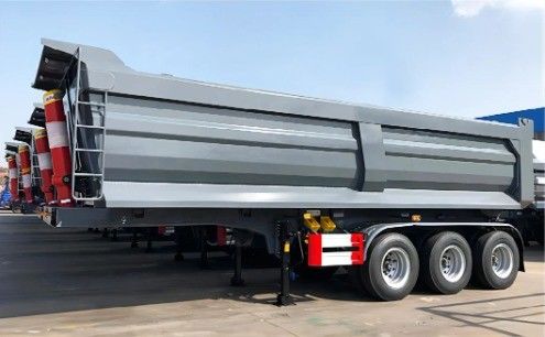 28t Heavy Duty Landing Gear Semi Trailer for Construction Sand Stone Earthwork Rear Dump