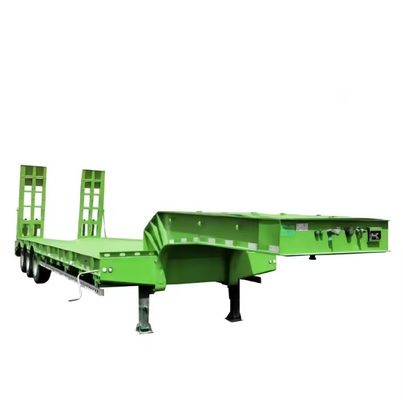 WS Goose Neck 3 Axles Low Flatbed Transport Semi-Trailer with Mechanical/Air Suspension