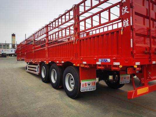 s Steel 3-Axis Heavy Transport Cargo Semi-Trailer with Leaf Spring and 13/16 Ton Axle