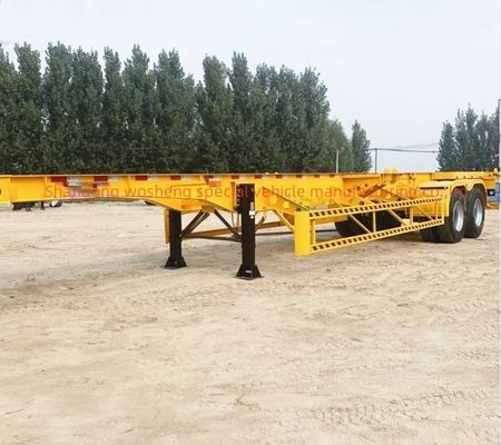 Wosheng 2 Axle Container Skeleton Semi Truck Trailer for and Affordable Transportation