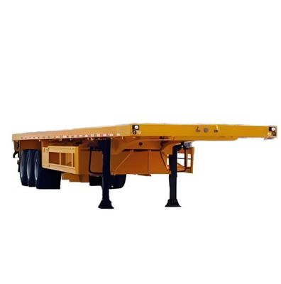 90mm*13mm*10layer Leaf Spring Flatbed Semi Trailer with 28t Heavy Duty Landing Gear