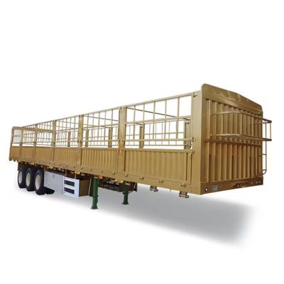 Heavy Duty Landing Gear 28t 3 Axles Cargo Fence Semi Trailer For Transporting Vegetable