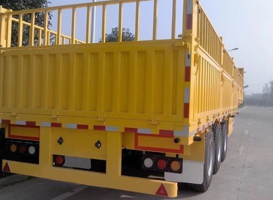 Heavy Duty Landing Gear 28t 3 Axles Cargo Fence Semi Trailer For Transporting Vegetable