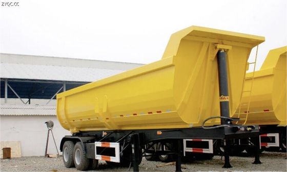 80ton Capacity Hydraulic End Tipping Trailer Truck Sturdy 4-Axle Rear Dump Semi-Trailer