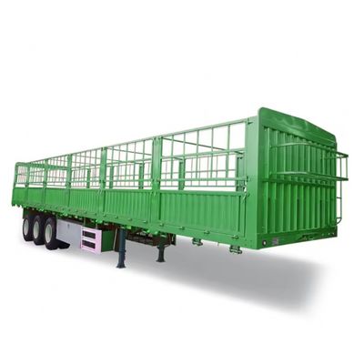 12400X2500X3650mm Tri Axle Fence Cargo Trailer Animal Transport Fence Semi Trailer