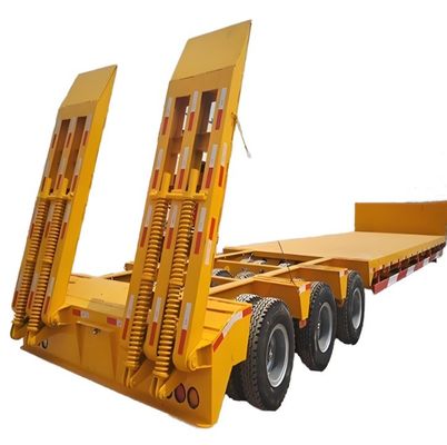 40ft Gooseneck Low Bed Trailer 13/16/20 Ton Axle for Front Loading Truck Trailer