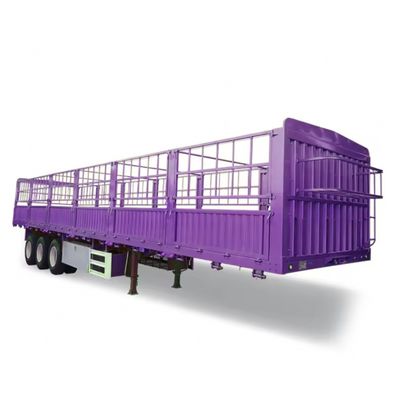 3 Axle Fence Steel Stake Semi Trailer Sidewall Fence Truck Trailer with 11.00R20 Tire
