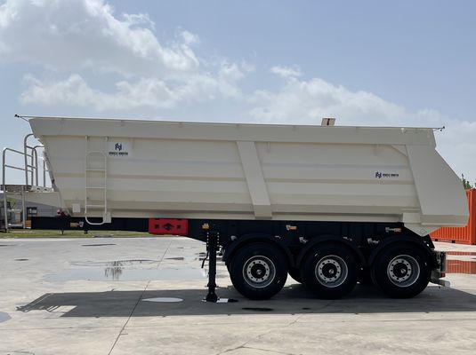 U Shape 3 Axis 4 Axis Hydraulic Rear Tipper Dump Semi Trailer for Construction Vehicle