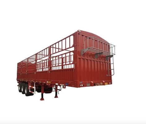 3 Axle Fence Steel Stake Semi Trailer Sidewall Fence Truck Trailer with 11.00R20 Tire