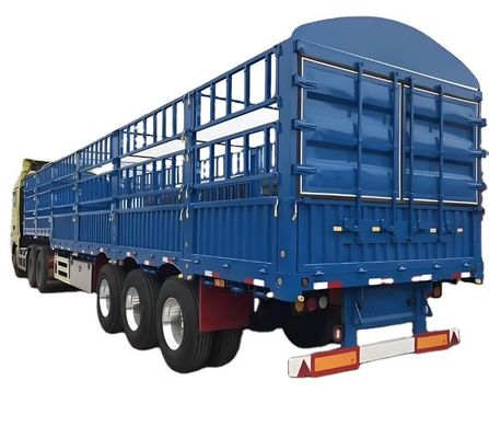 60/80 Tons 3 Axles Fence Semi Trailer for Vegetable and Livestock Top Rank Competitive