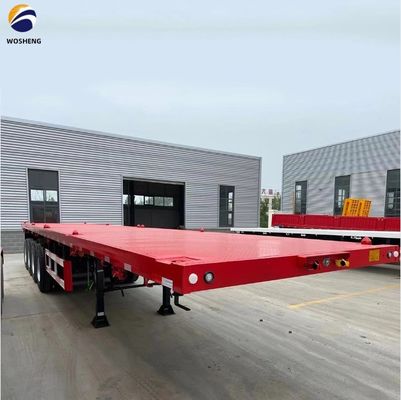 Truck Trailer 40ft Flatbed Container Semi Trailer with Q345B Main Beam Customized