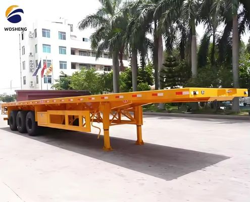 Truck Trailer 40ft Flatbed Container Semi Trailer with Q345B Main Beam Customized