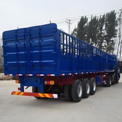 12400x2500x3650mm 60T/80T 3 Axles Fence Semi Trailer Suitable for Goods and Livestock