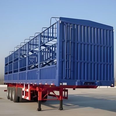 12400x2500x3650mm 60T/80T 3 Axles Fence Semi Trailer Suitable for Goods and Livestock