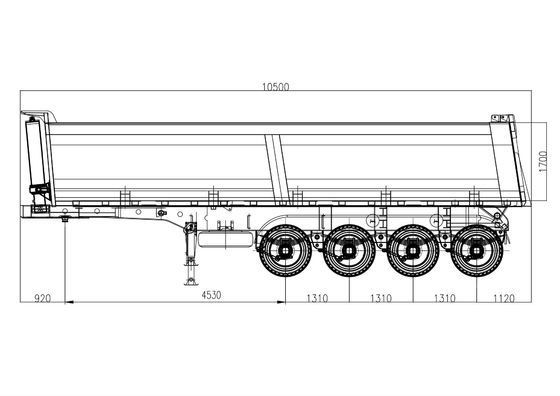 Customized U-Hydraulic Rear Dump 40 CBM 3 Axles 4axle Dumper Semi-Trailer for Heavy Duty