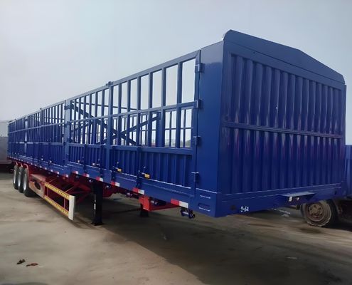 12400x2500x3650mm 60T/80T 3 Axles Fence Semi Trailer Suitable for Goods and Livestock