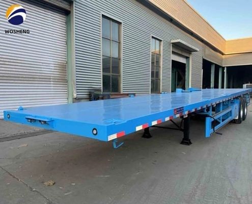 3 Axle Flatbed Semi-Trailer with Leaf Spring 90 w mm*13/16 thickness mm*10 layer