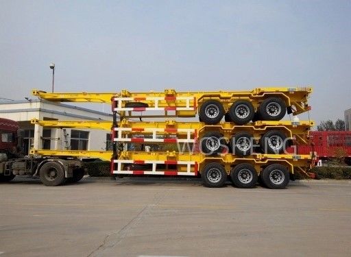 Sturdy Steel Skeleton Semi Trailer for 20FT 40FT Container Chassis Transportation
