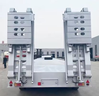 Customizable 13000x2500x1100 4 Axles Lowboy Semi-Trailer for Heavy Equipment Transport