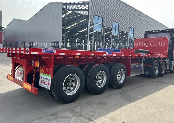 Professional Customized Color 20-80tons 3 axles 40FT container flatbed Semi Trailer